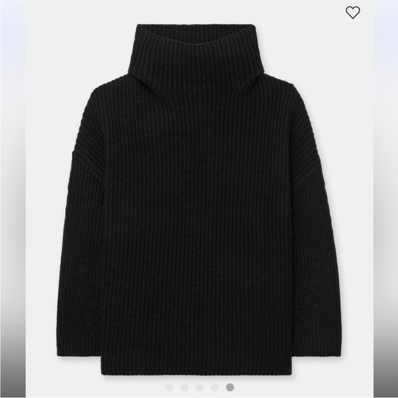 Naadam Cashmino Oversized Ribbed Turtleneck Wool Cashmere Size Small - Picture 3 of 12